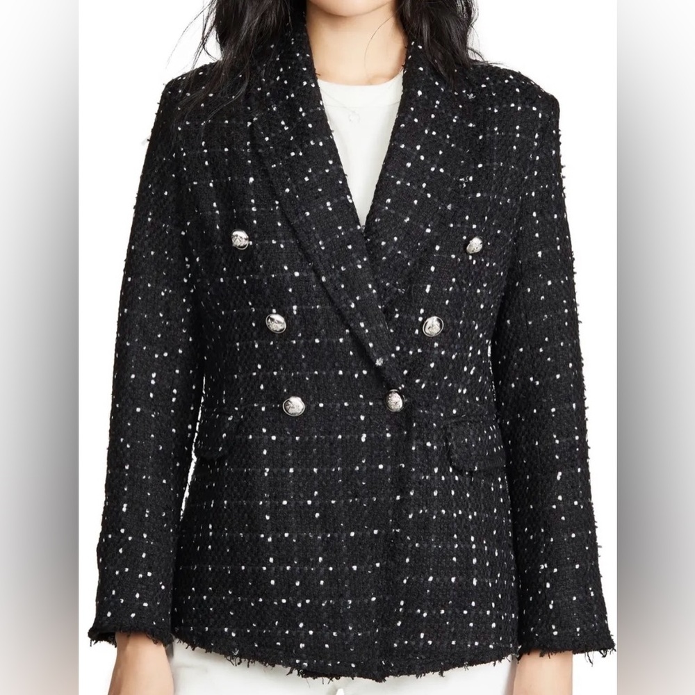 Lioness | The Kendall Blazer | Black and‎ White Tweed